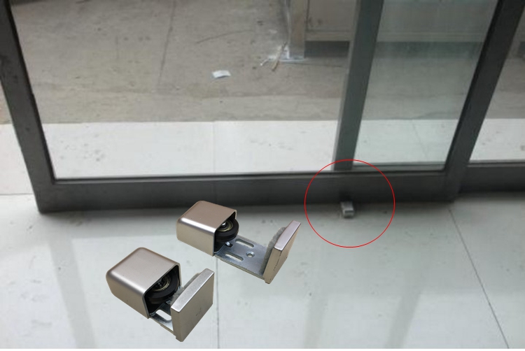 三奥玻璃移门吊轮定位器吊轮下轮止摆器限位漆地轮浴室淋浴房固定防撞