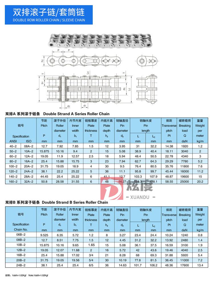工业链条传动链条单排双排40a11米运费咨询