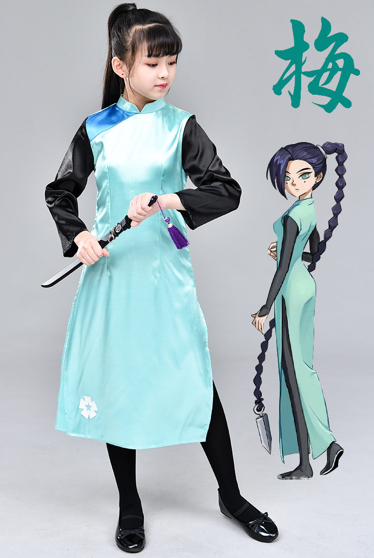 刺客伍六七cosplay女动漫周边生日礼物 梅花十三旗袍【送裤袜 飞镖】