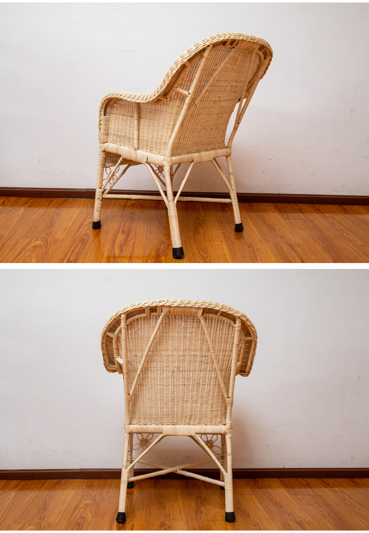 升级款老式手工编织藤椅汉中徐德中纯手工天然真藤条编织单人藤椅家用