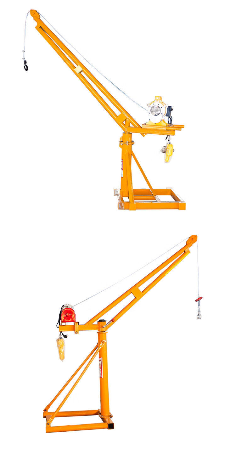 家用起重机小型升降支架吊粮吊砖机装修室外吊机小型提升机上料机500