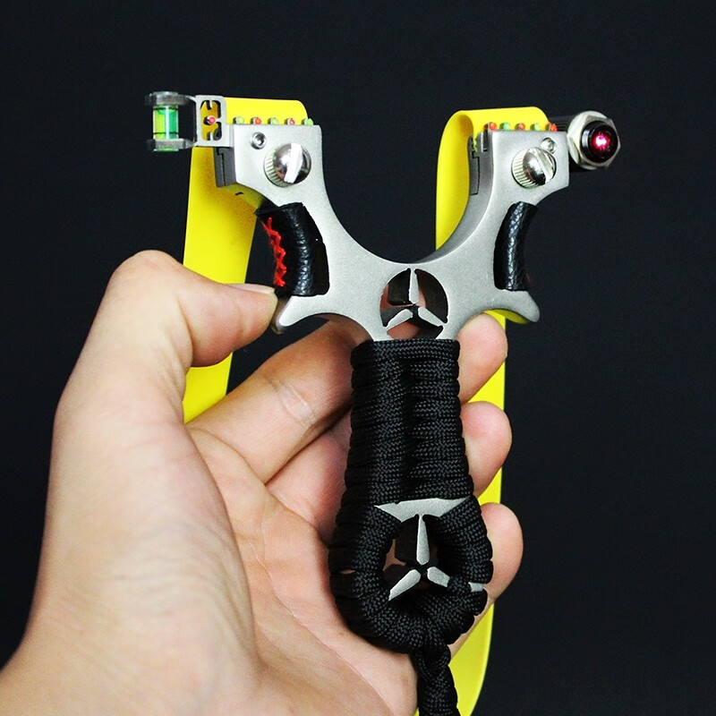 弹弓成人猎弓不锈304钢弹弓比赛专用大全杆枪皮筋枪带瞄准器红外激光