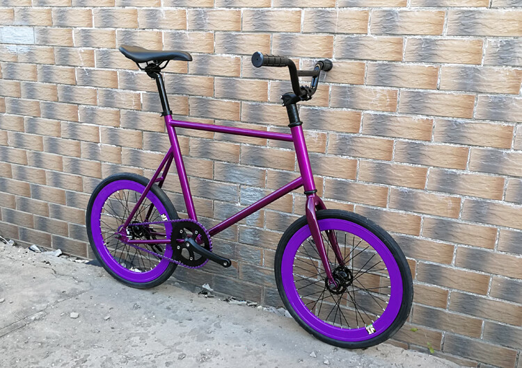 梅勒自行车mettler/梅勒小死飞20寸自行车倒骑死飞车学生迷你小轮车