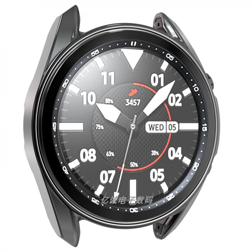 豆图适用三星galaxywatch3保护壳smr850840电镀防摔手表套4145mm迷雾
