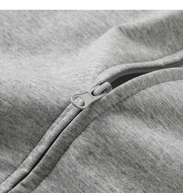 老潮儿 卫衣女装薄款2021年新款秋季拉链开衫外套灰色上衣潮 藕粉 xl