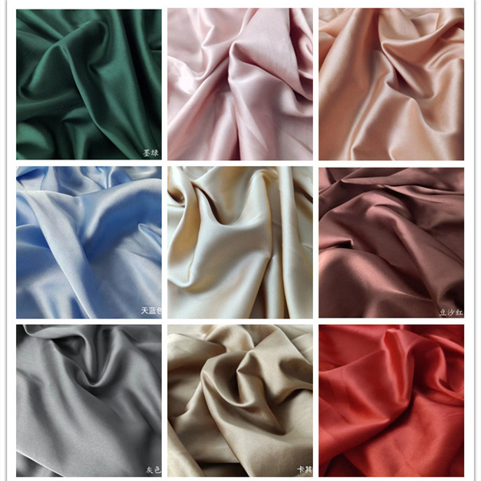 醋酸面料高档旗袍2022新升级款垂感仿真丝布料襦裙汉服连衣裙衬衫旗袍