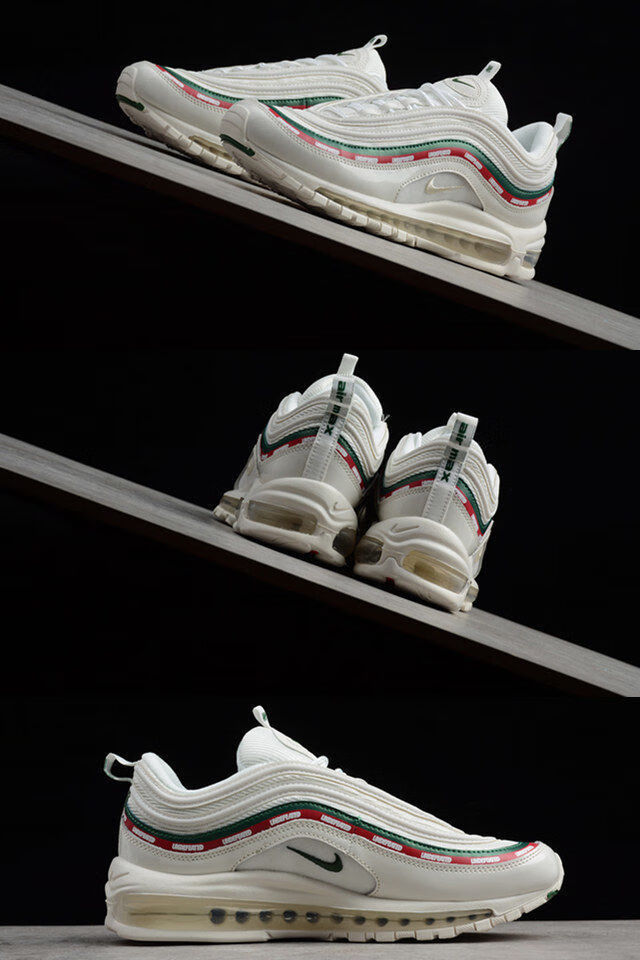 airmax97银子弹头3m反光运动鞋圣水男女全掌气垫跑步鞋 白黑 39【图片