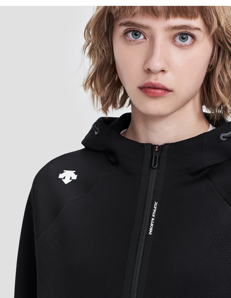 descente迪桑特 womens training 女子针织运动外套 d1432tft35 奶咖