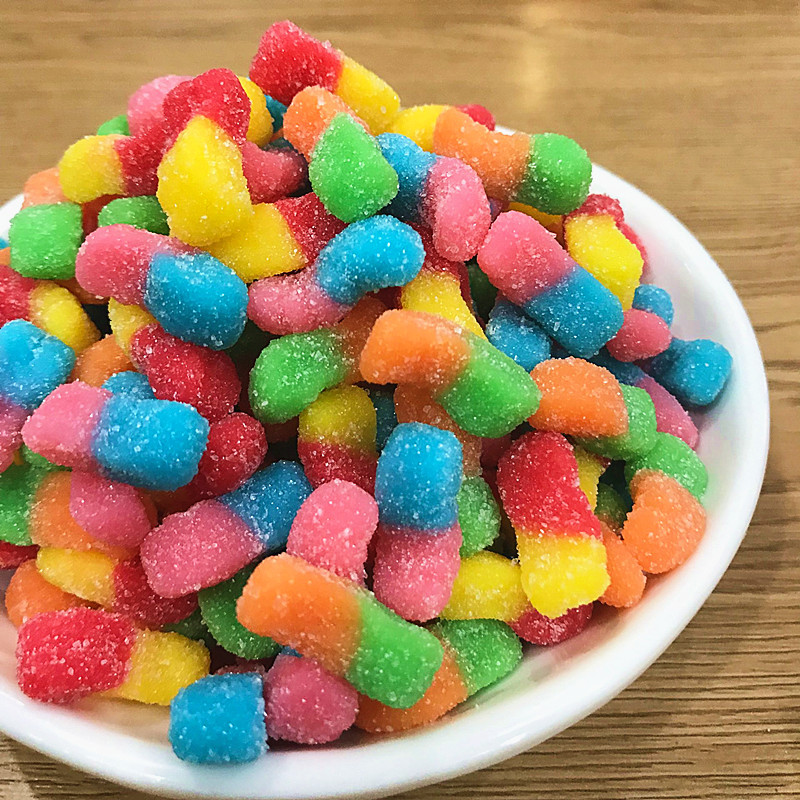 酸砂糖口力 散装5斤 德国品牌酸小虫橡皮糖酸砂糖软糖酸味水果糖零食