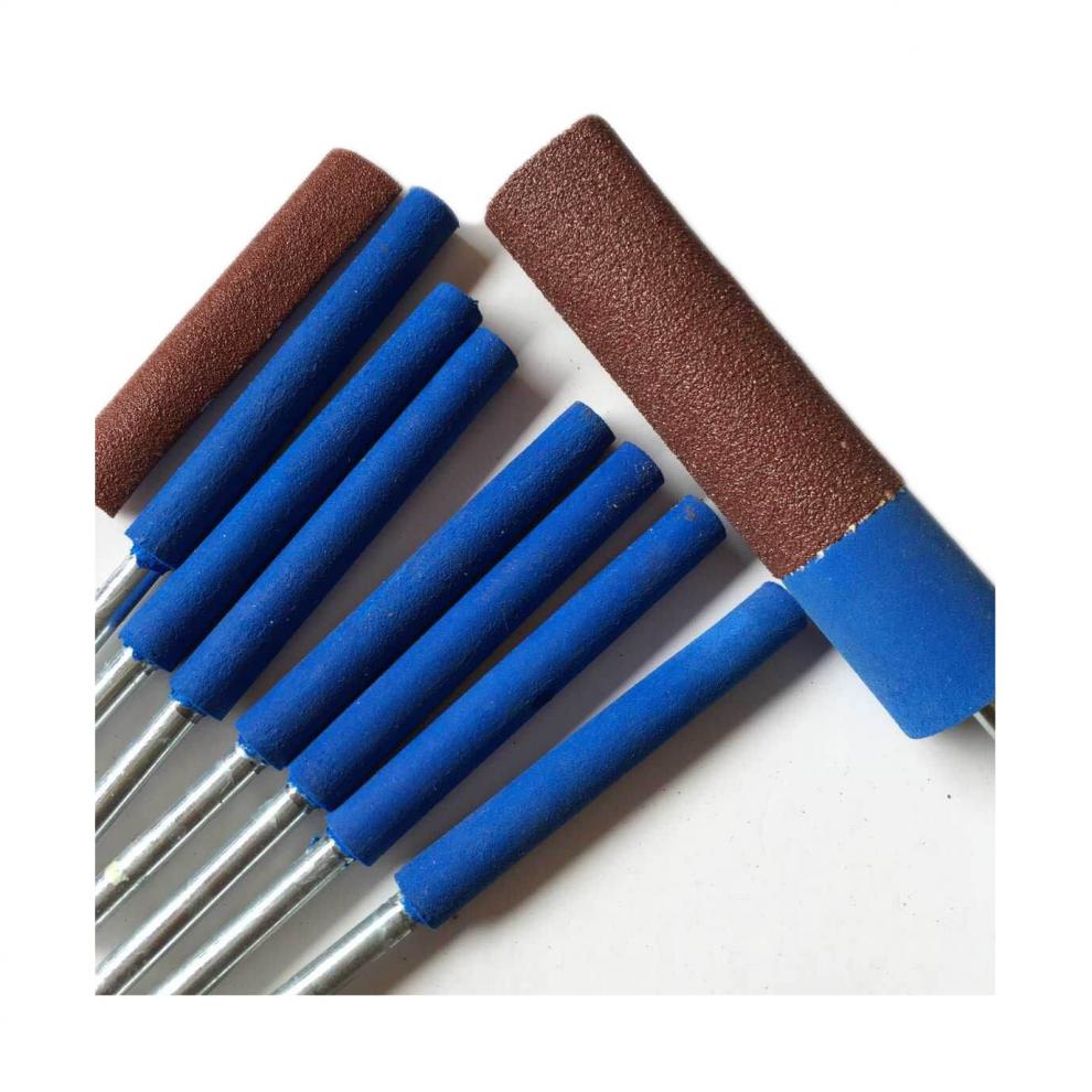 海绵棒橡胶棒打磨头带柄海绵轮海棉打磨棒头电磨配件头木雕 带柄海绵