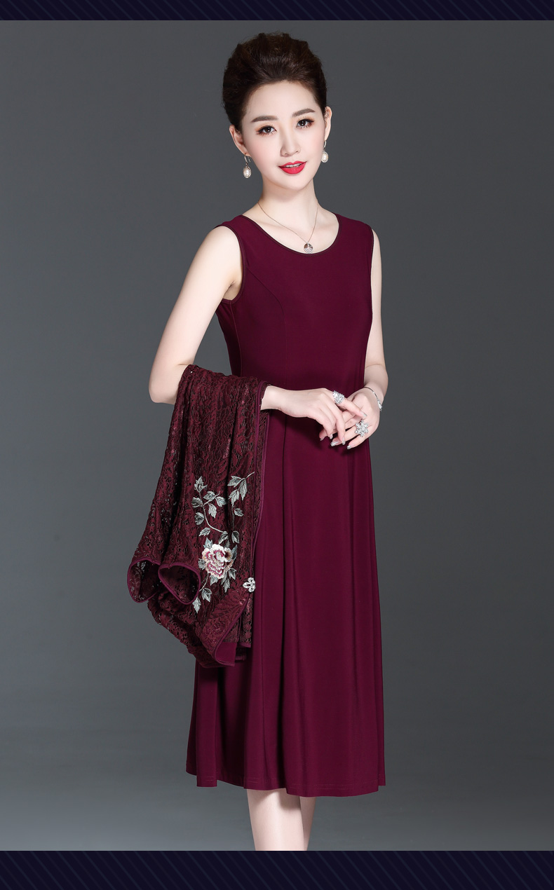 恒佩喜婆婆装婚礼服套裙两件套嫁女儿妈妈夏天礼服中年妇女连衣裙婚宴