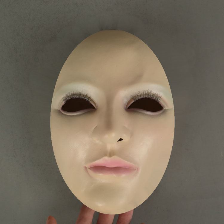 2022新款头套男3d立体人脸面具硅胶直播美女头套头罩光头男女伪娘老头