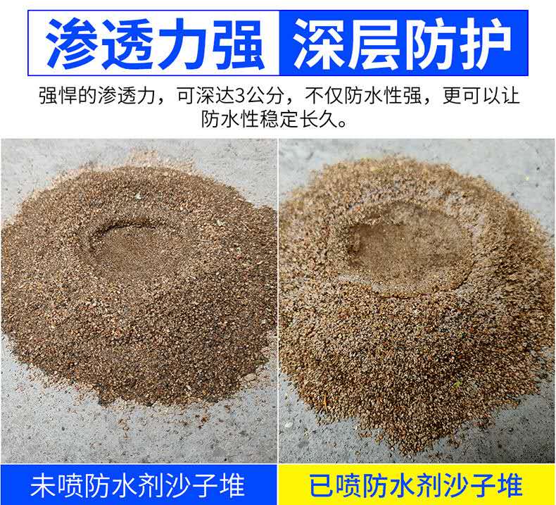 纳米水渗透剂透明原液补漏卫生间屋顶外墙墙面喷雾剂胶漏涂料3公斤