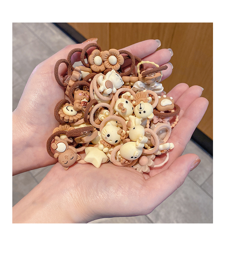 韩国简约可爱不伤发儿童宝宝橡皮筋小号弹性好发绳耐用耐磨发圈 小猫