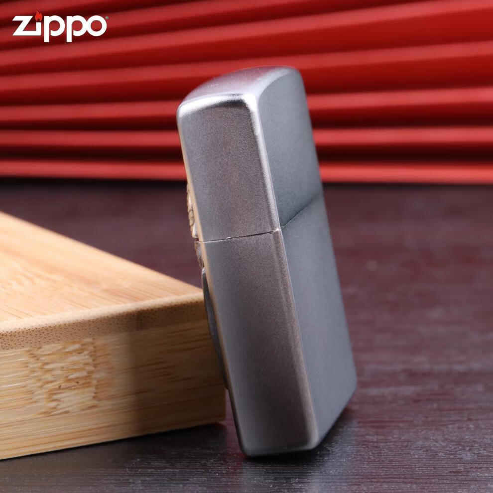 zippo芝宝煤油打火机镀铬贴章龙 送礼收藏佳品 金龙【图片 价格 品牌