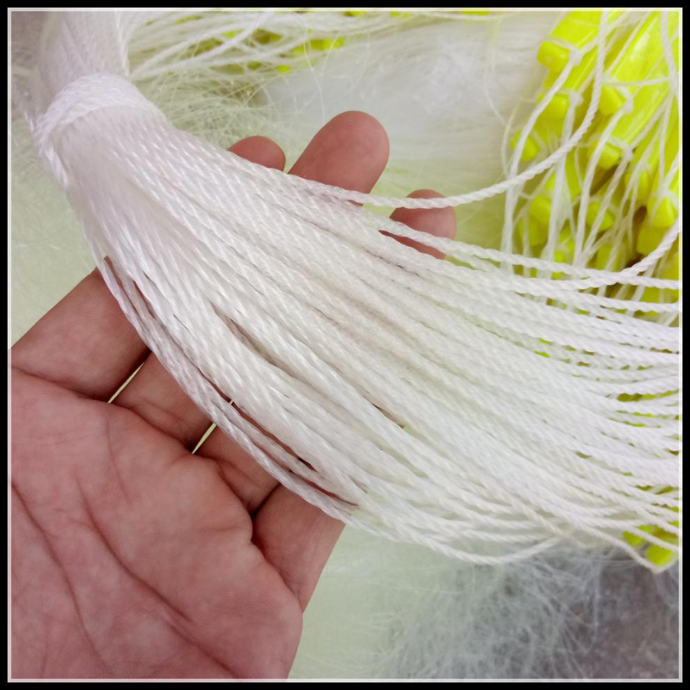 花季粘鱼网三层鱼网03丝特粗丝丝网进口丝5指6指75指大鱼利器6磅丝黄