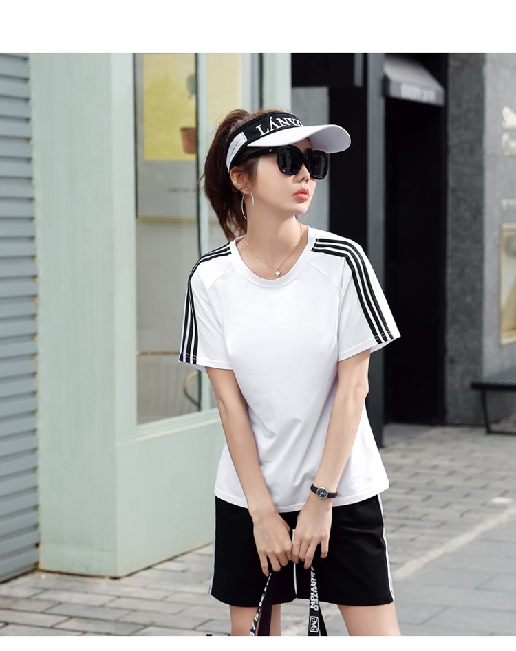 中考运动服套装学生女体育考试训练短袖短裤夏季女生宽松衣服初中学生