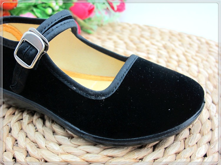 古装黑色布鞋民国舞蹈鞋民族风小红军儿童合唱表演黑色12码内长143cm