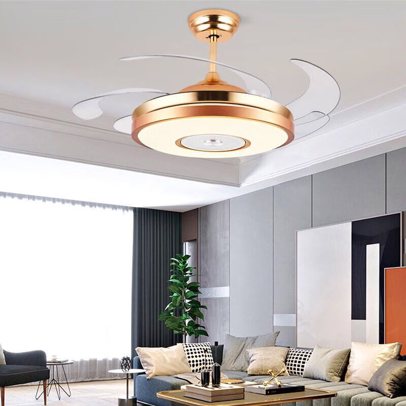 吊灯风扇一体灯款52寸隐形吊扇灯客厅餐厅卧室风扇灯扇一体风扇吊灯