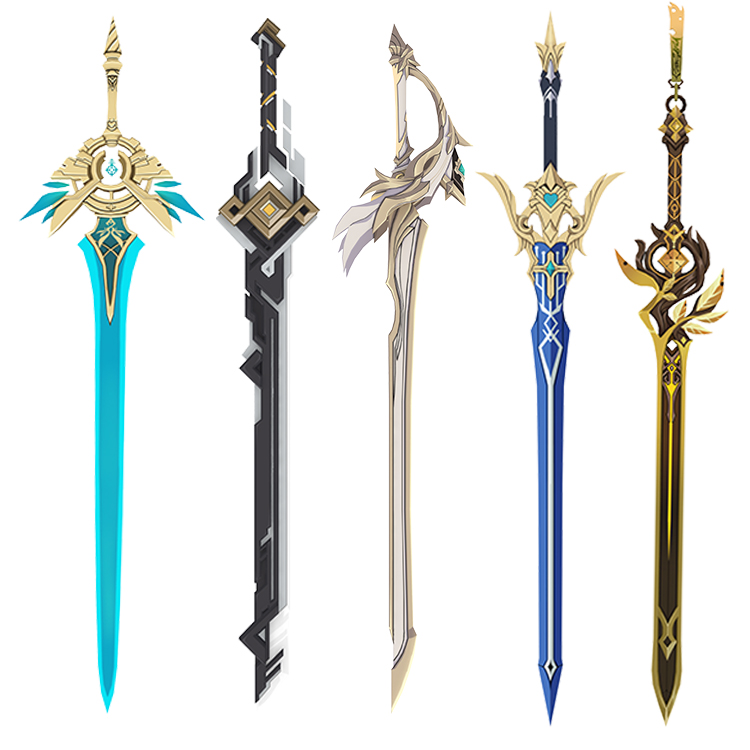 原神单手剑1:1可手持天空之剑刻晴纸模型cosplay周边道具diy手工 幕府