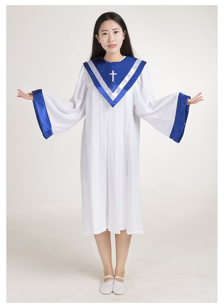 桢译唱诗班服装基督教唱诗班圣服唱诗服装圣诗服装合唱服讲道礼服演出