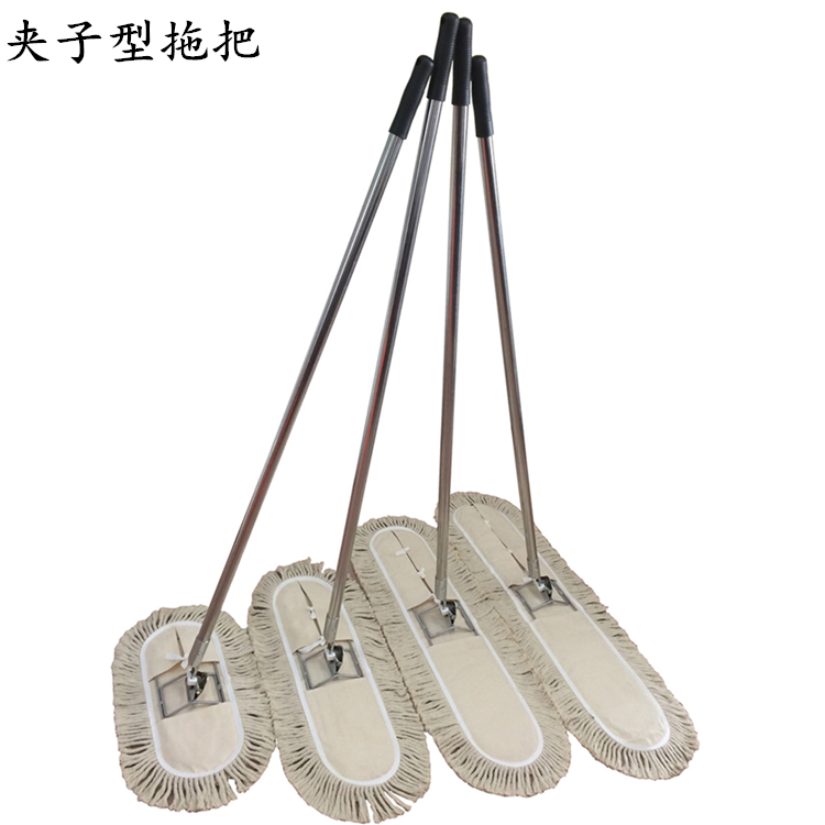 baldauren帆布棉线平板拖把大号排拖布长地拖工厂酒店家用车间保洁用