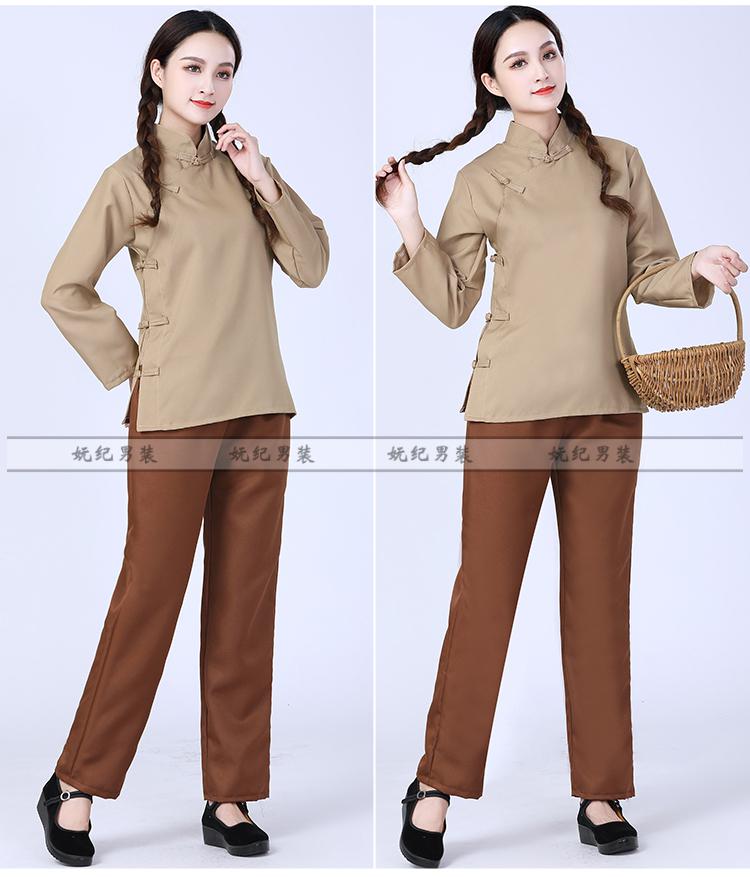 淼喵农民演出服男女民国平民老百姓衣服群众演员陕北农村妇女村姑服装