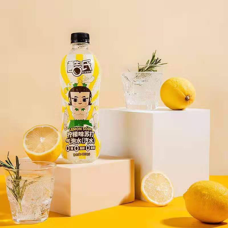 酷氏白猫苏打水ml瓶白猫柠檬苏打水饮用饮料脂卡酷氏清凉薄荷3瓶葫芦