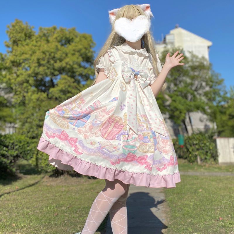 特价捡漏嘉思蕾全款韩菇凉原创设计lolita名媛派对洋装jsk吊带连衣裙