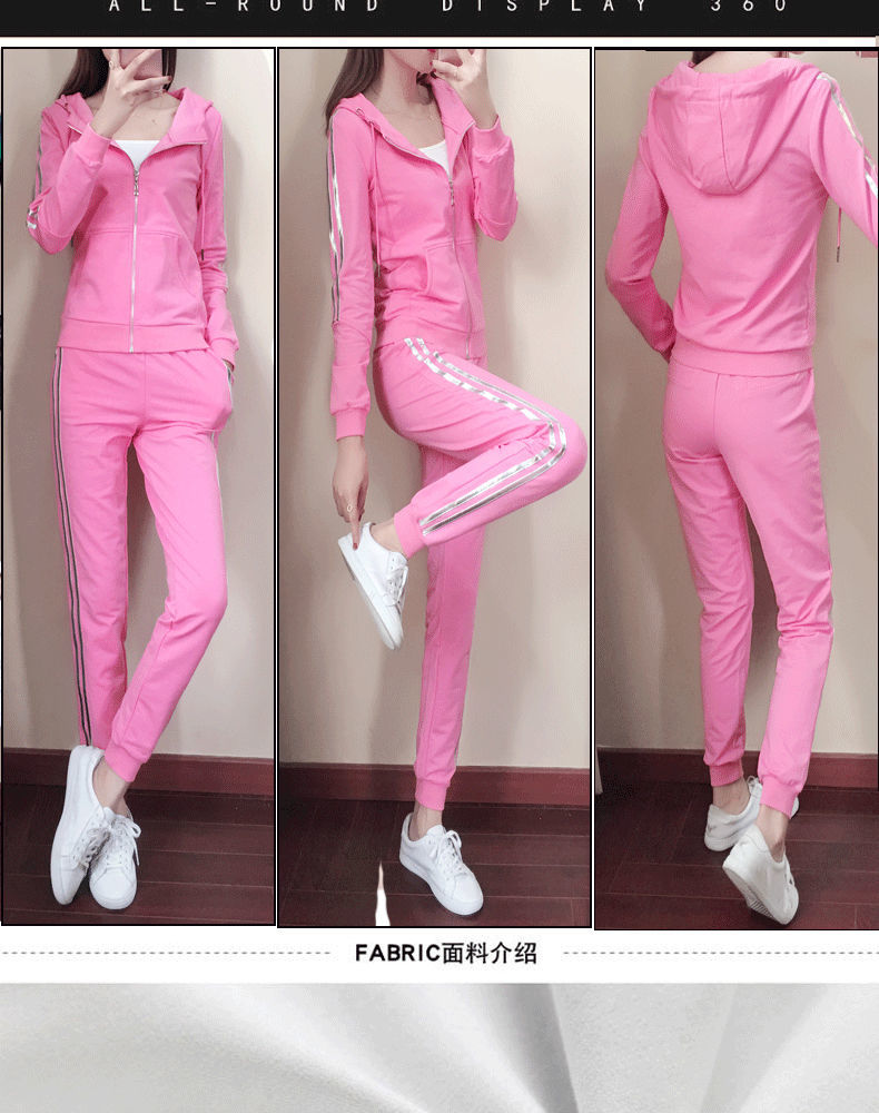 女装新款春夏运动服套装女学生韩版修身显瘦休闲潮卫衣新款秋季套装三