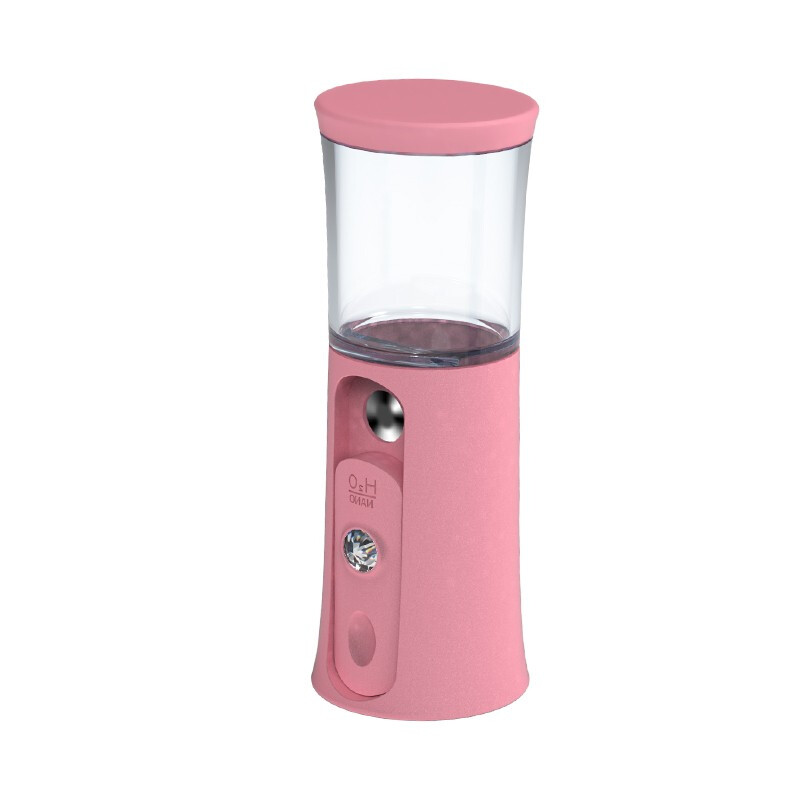 鳗而登手持mini加湿器便携式携带手推开关加湿器持久待机推盖款天空蓝