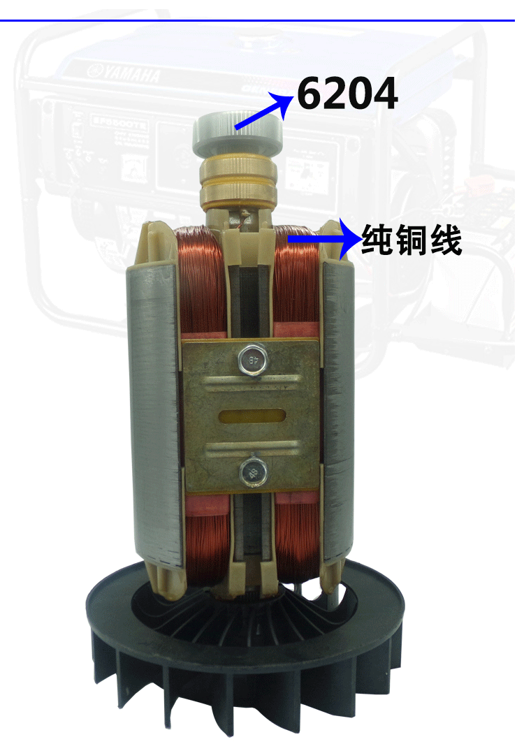 5/5kw220v380v发电机204转子定子电机总成线圈 10kw三相定子-204