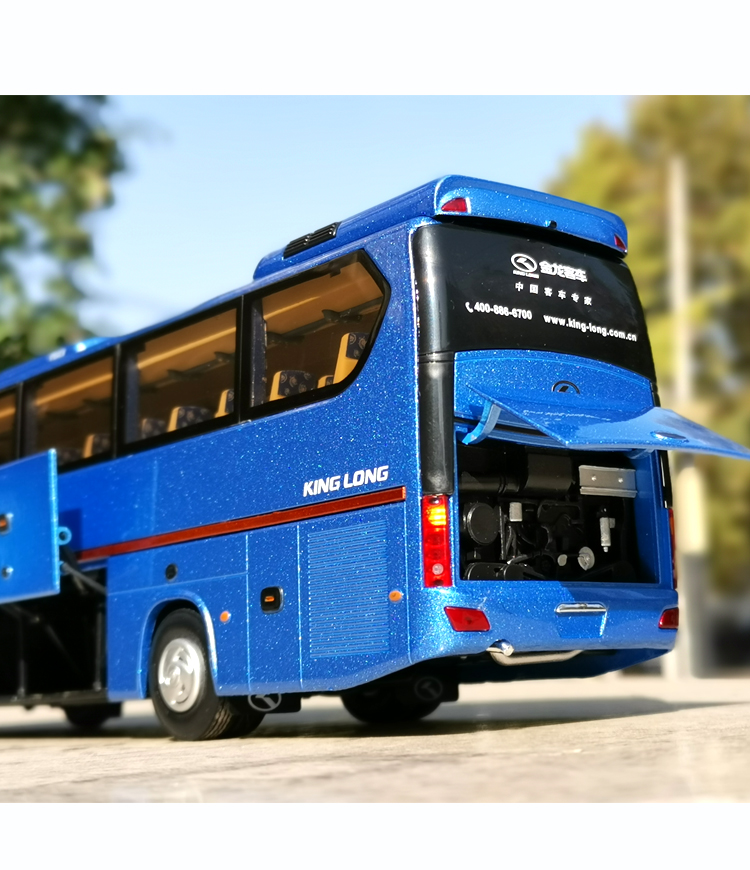 合金客车大巴模型原厂1:38厦门金龙 龙威xmq6129y5仿真公交车模型