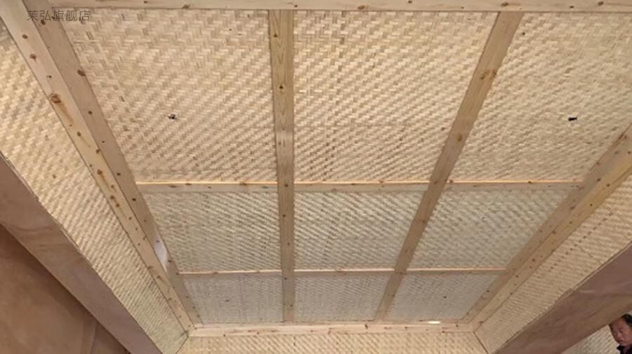 装修吊顶竹席装修吊顶竹席镂空竹编装墙装饰材料民宿农家乐饭店竹编