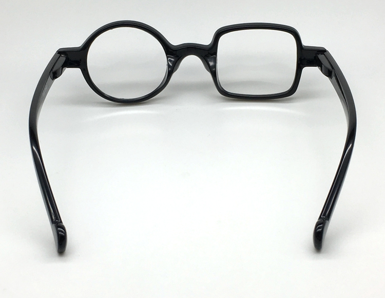 个性不对称一方一圆眼镜框豹纹男女同款镜架凹造型男女配近视眼镜镜架