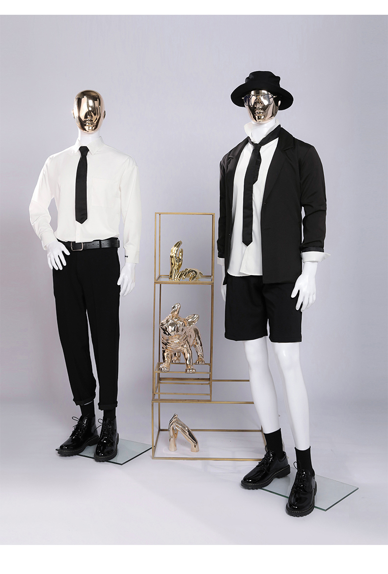 生态米家通用模特道具543男装店塑料全身男假人台服装模型展示架西服