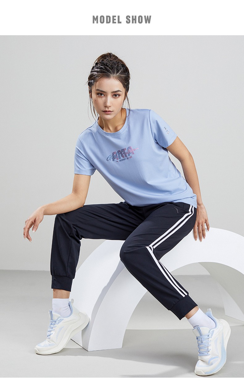 冰肤科技安踏运动裤女2022夏季新款休闲潮流款式冰丝束脚裤透气长裤