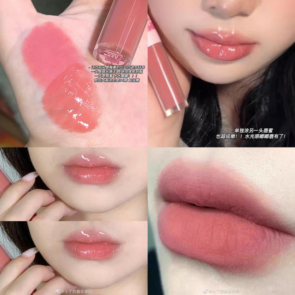 cappuvini卡泡维妮趣味双头唇釉 丝绒雾面水光镜面嘟嘟唇玻璃唇蜜学生