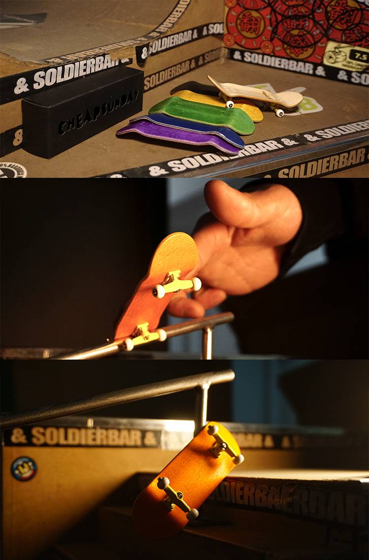 手指滑板cs7枫木手指滑板耿星级翻team学生生日礼物创意玩具特卖紫色