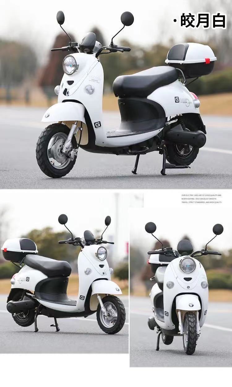 2021新款电动车小龟王60v72v小绵羊男女双人电瓶车通用摩托车丝绸蓝