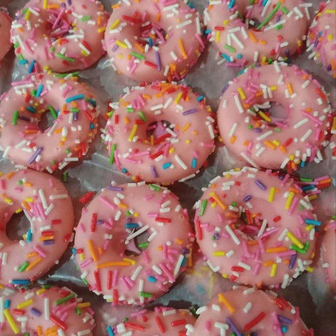 彩针涂饰蛋糕装饰巧克力甜甜圈不退换 黑彩针甜圈两盒48个(直径5