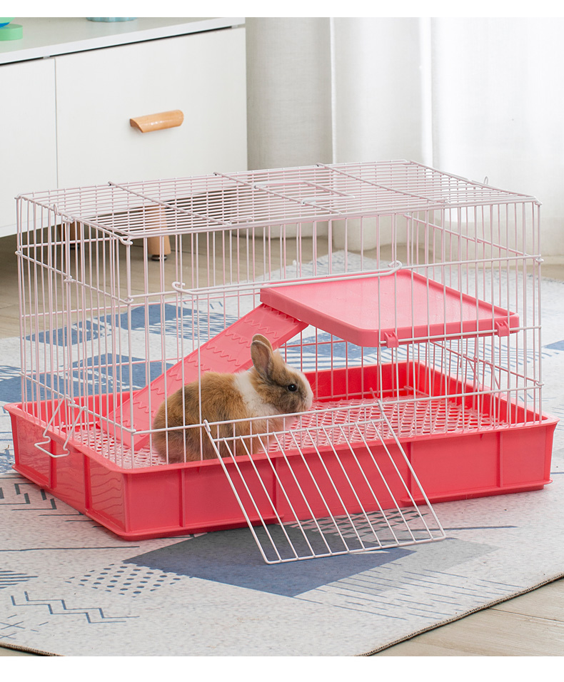 双层兔笼兔子笼家用荷兰猪宠物笼子防喷尿特大号养殖笼自动清粪仓