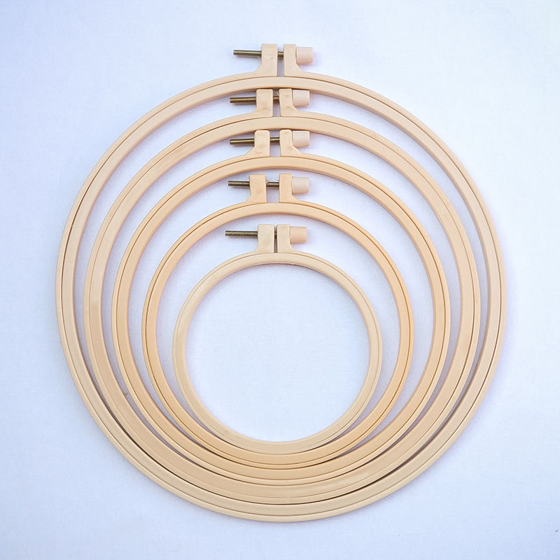 绣花绷圈仿竹刺绣绷框十字绣绣圈架子绷子工具圆形绣架撑子绷架固定圈