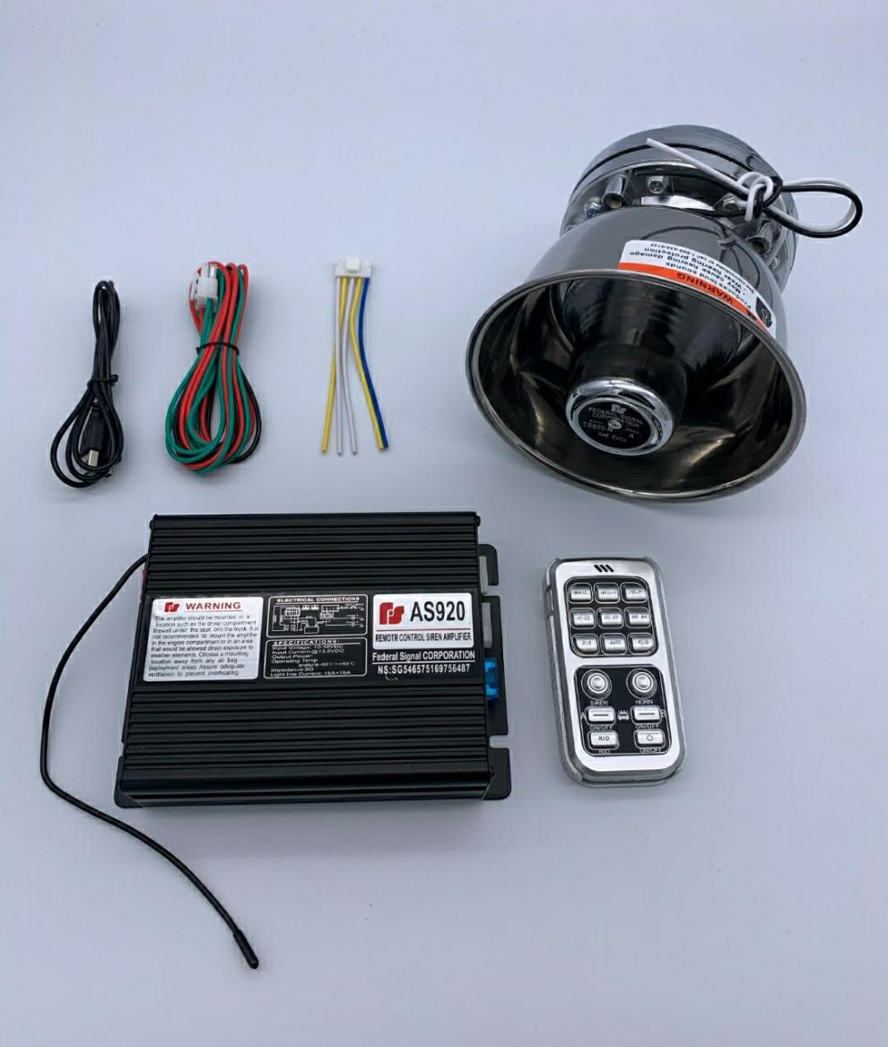 汽车喊话器无线警报器车载警笛喇叭高音开道12v24v四百瓦六百瓦 400瓦