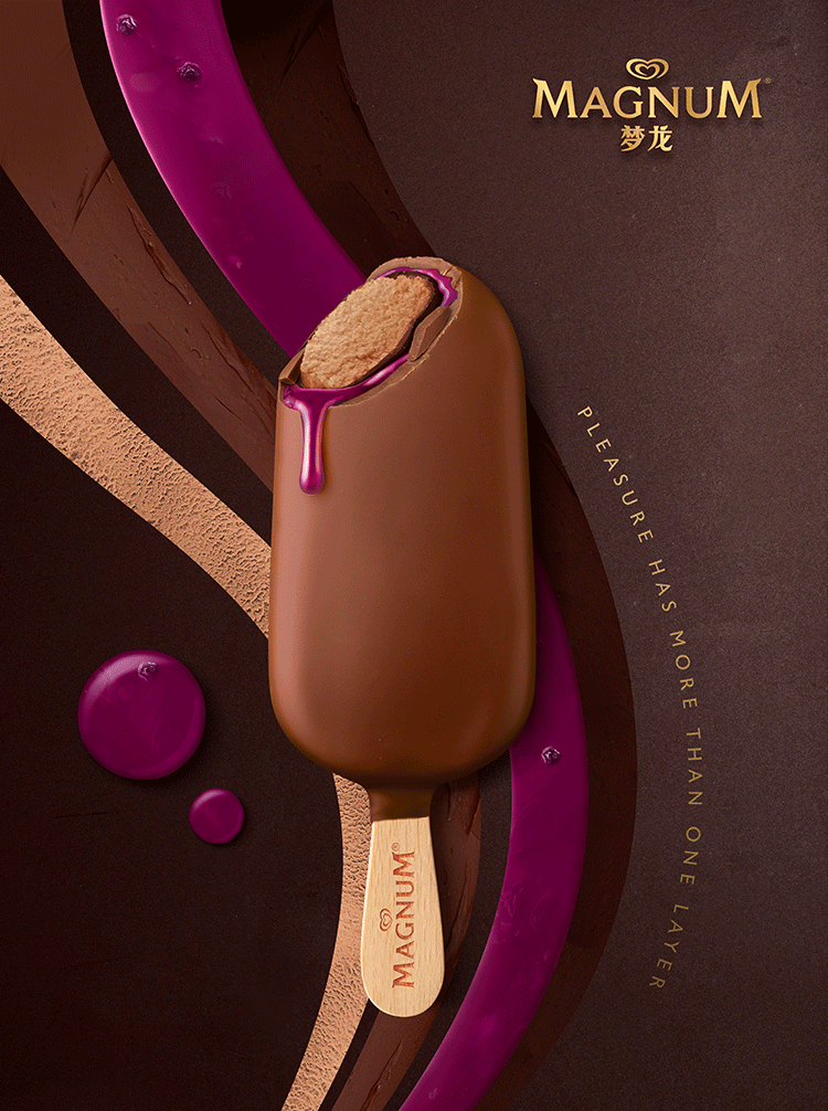 15支新品梦龙双重脆层流心酱黑巧克力蓝莓雪糕72g冰淇淋松露巧克力15