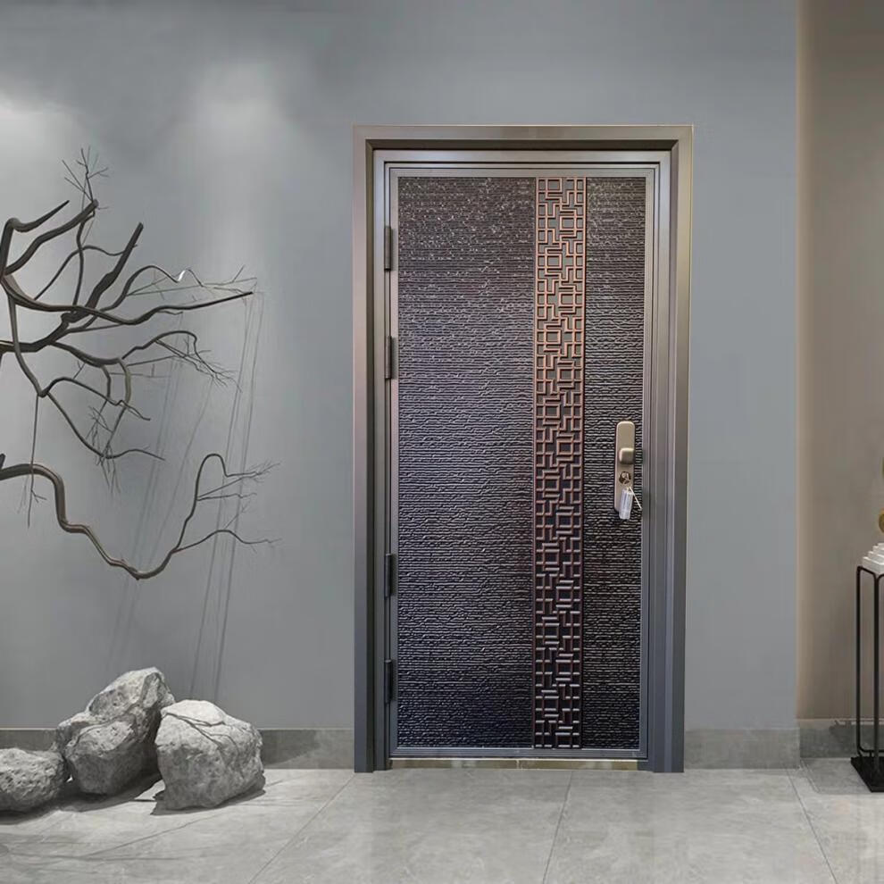 新中式风格甲级防盗门入户门进户门防撬安全防盗门静音楼房门定制