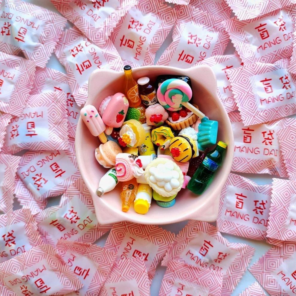 牧奈斯微缩食玩盲袋模型迷你小超市食物瓶子零食卡通模型盲盒玩具摆件