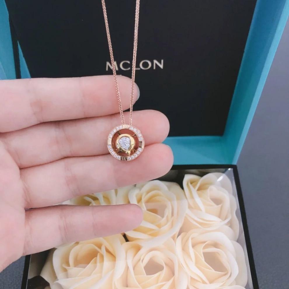 新款曼卡龙指爱针吊坠曼卡龙守护星项链抖音同款指爱针s925纯银项瑰