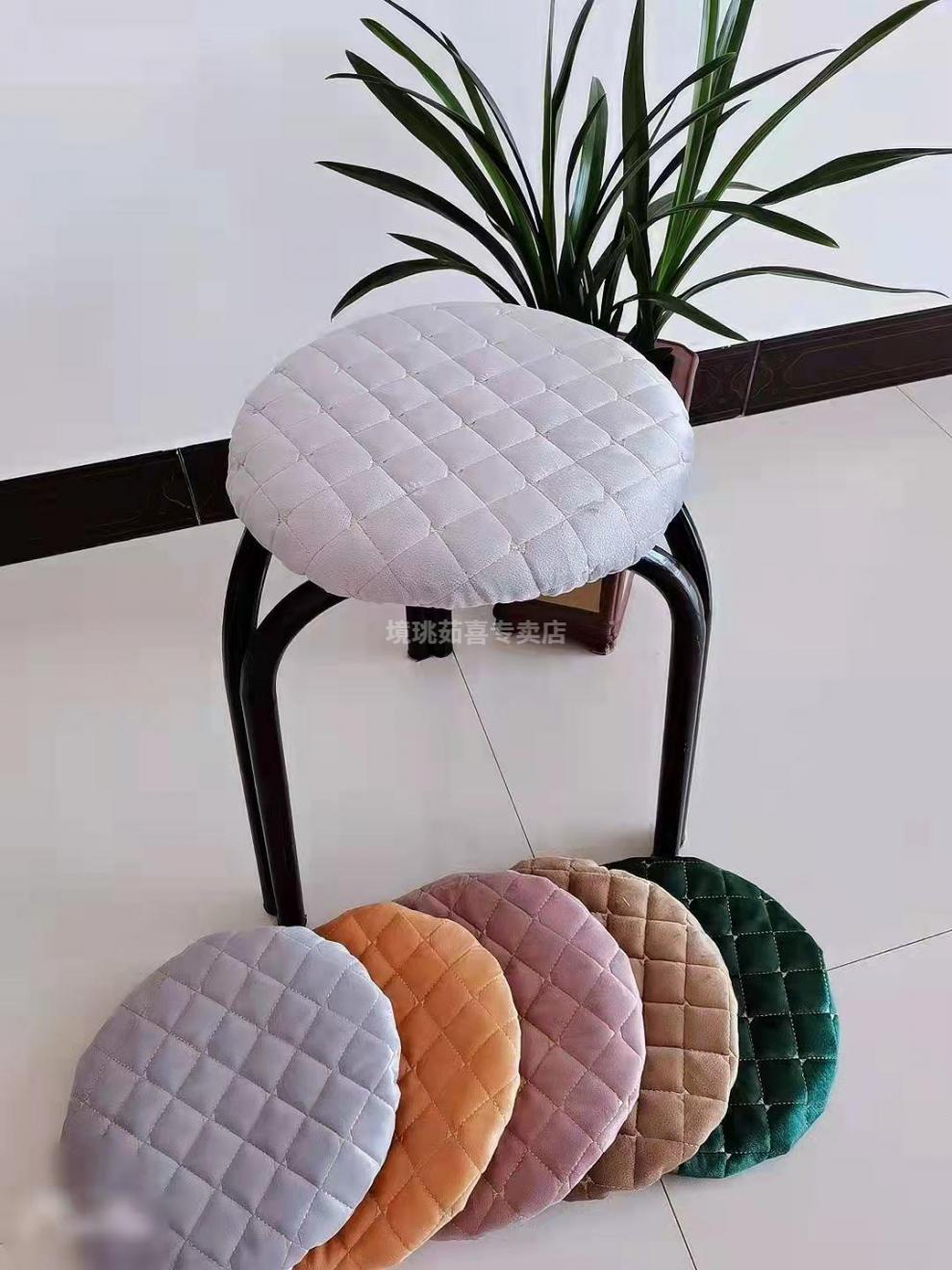 塔克尔 圆凳套垫圆凳套套坐垫小圆凳子垫椅子套圆形板凳罩纯色27-31