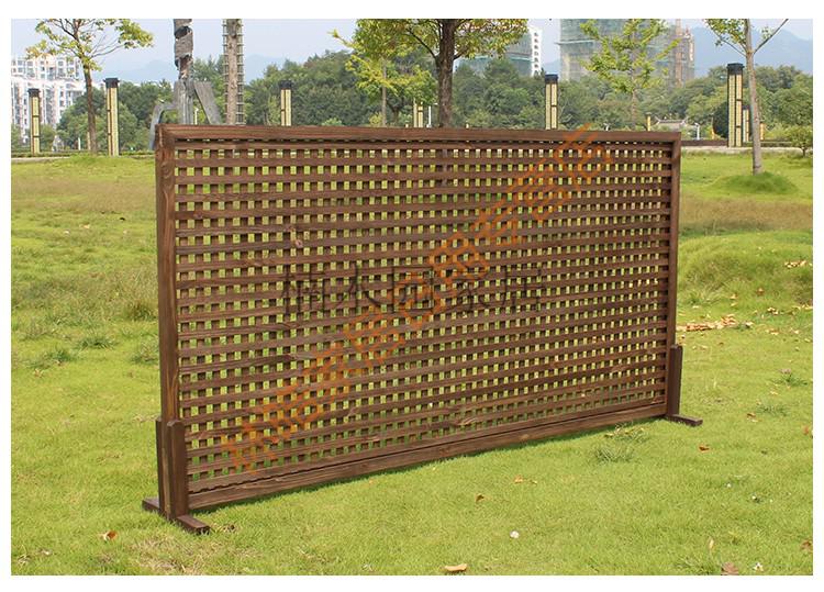 防腐木篱笆格子室外隔断墙户外庭院围栏屏风落地遮挡阳台防护栅栏 直